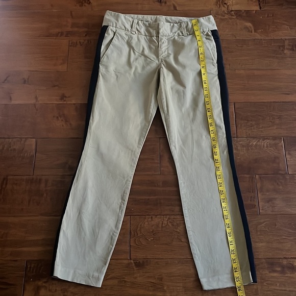 J Crew Andie Chino Tuxedo Stripe Pants Size 6 - Picture 5 of 13